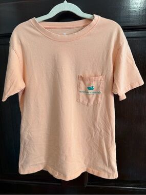 Southern Marsh Kids Peach Pocket Tee with Teal Logo